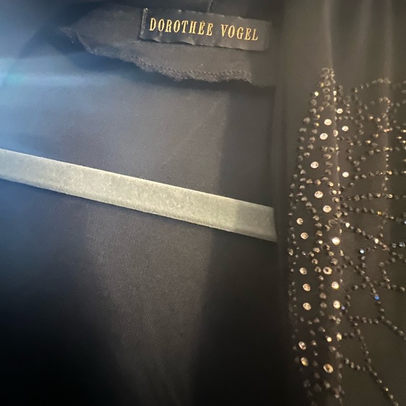 Dorothee Vogel Elegant MIDI Black Sequin Dress with crystals - Picture 3 of 13